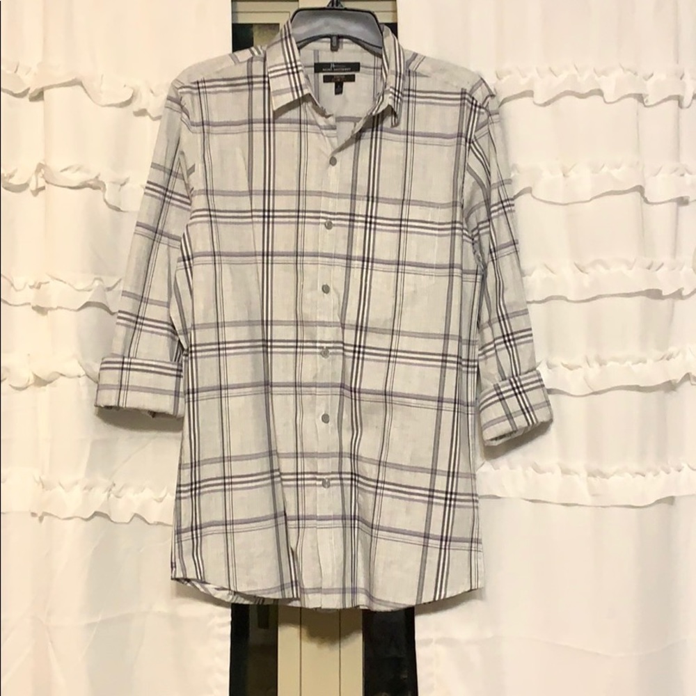 dressy plaid button down shirt